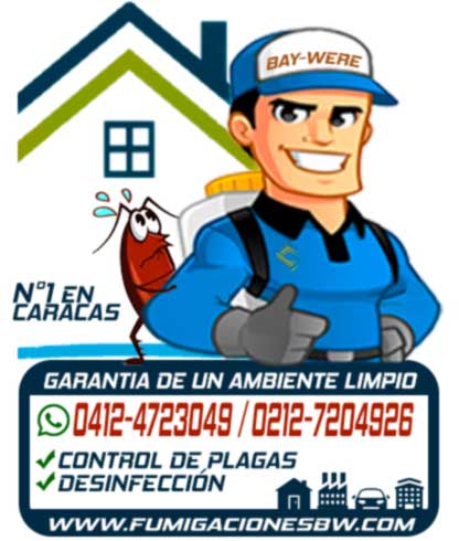 Publicidad de Fumigación y Desinfección profesional en Caracas y Miranda